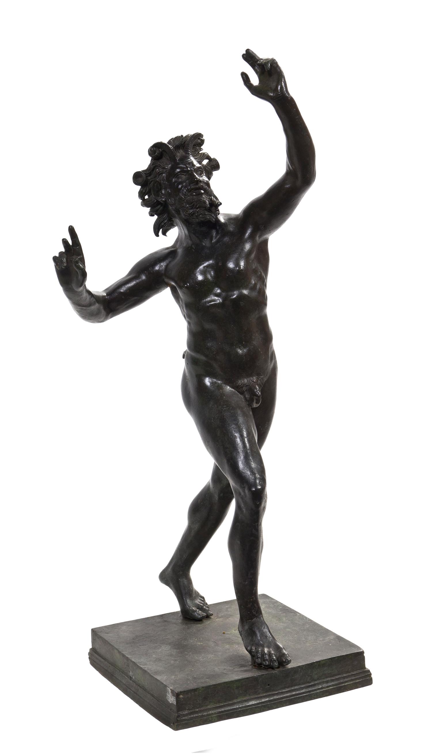 A Continental Bronze Figure, after the Antique, Height 31 1/2 inches.