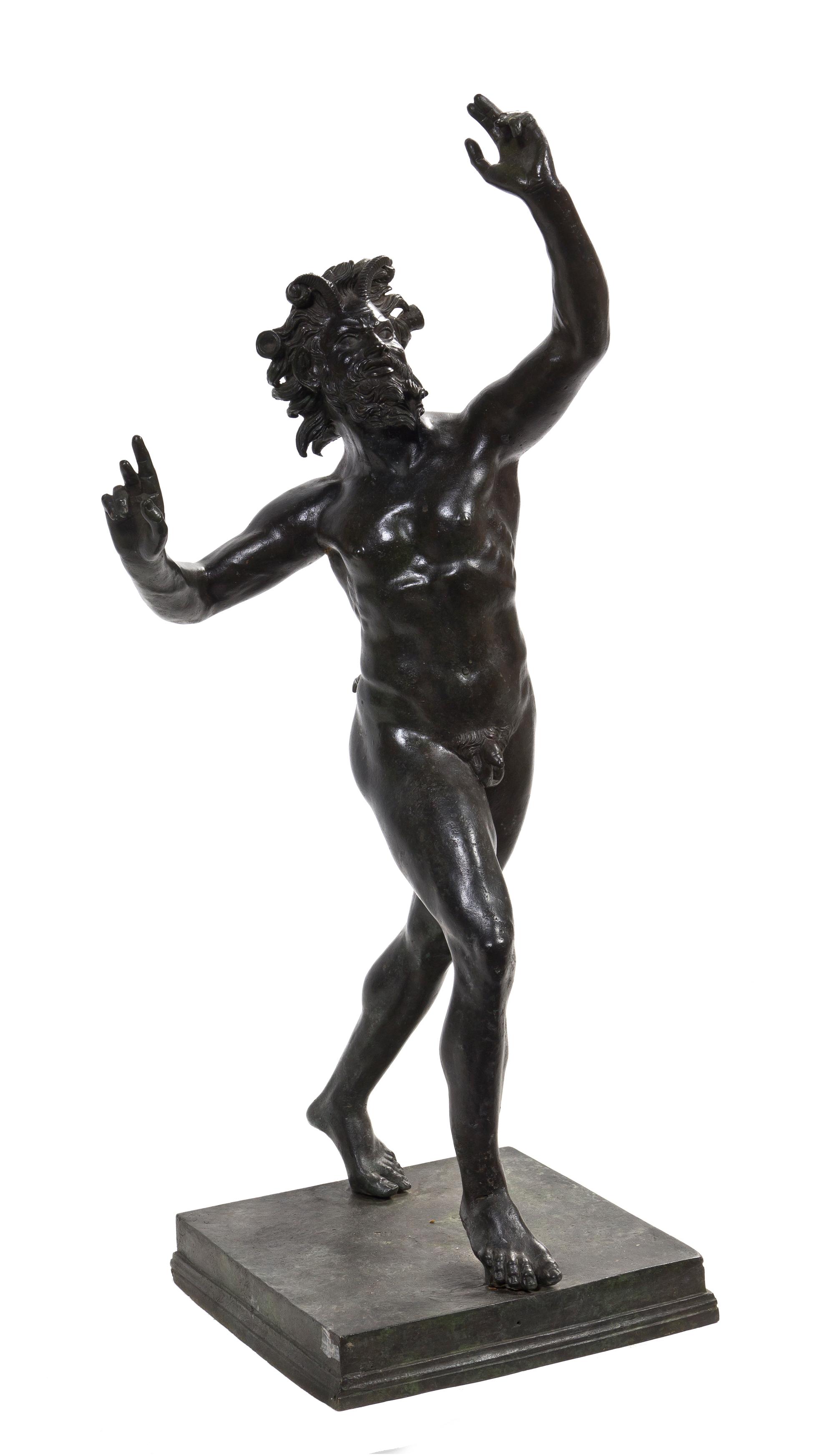 A Continental Bronze Figure, after the Antique, Height 31 1/2 inches.