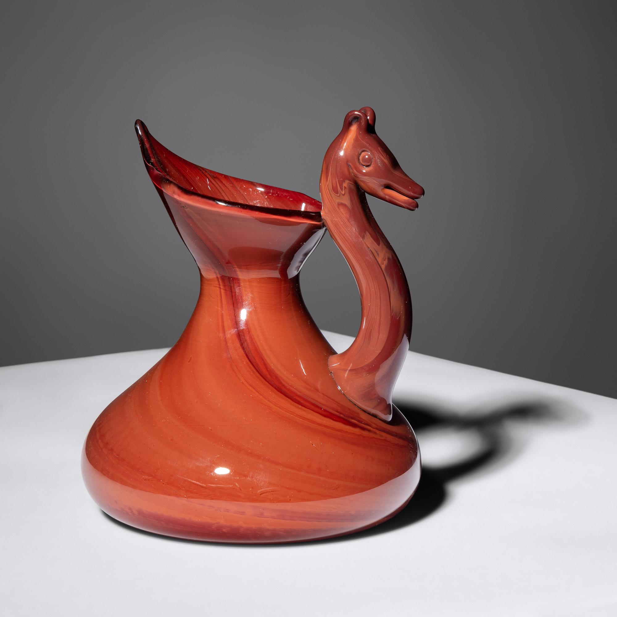 Corniola vase, c. 1952 Barovier & Toso, Italy