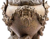 A Napoleon III Style Gilt Bronze Covered Urn
