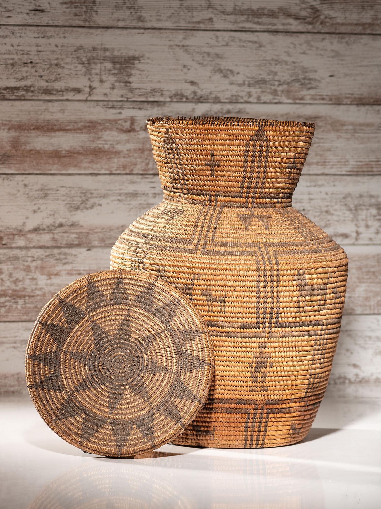 Apache Figural Olla, with Lid