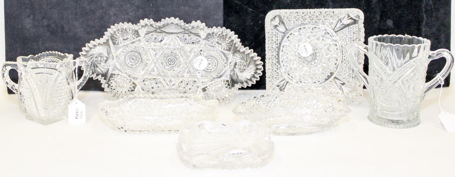 Seven Cut Glass Bowls Diameter of largest 9 inches. — 19TH/20TH CENTURY