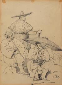 Three Sketches of Chinese Figures