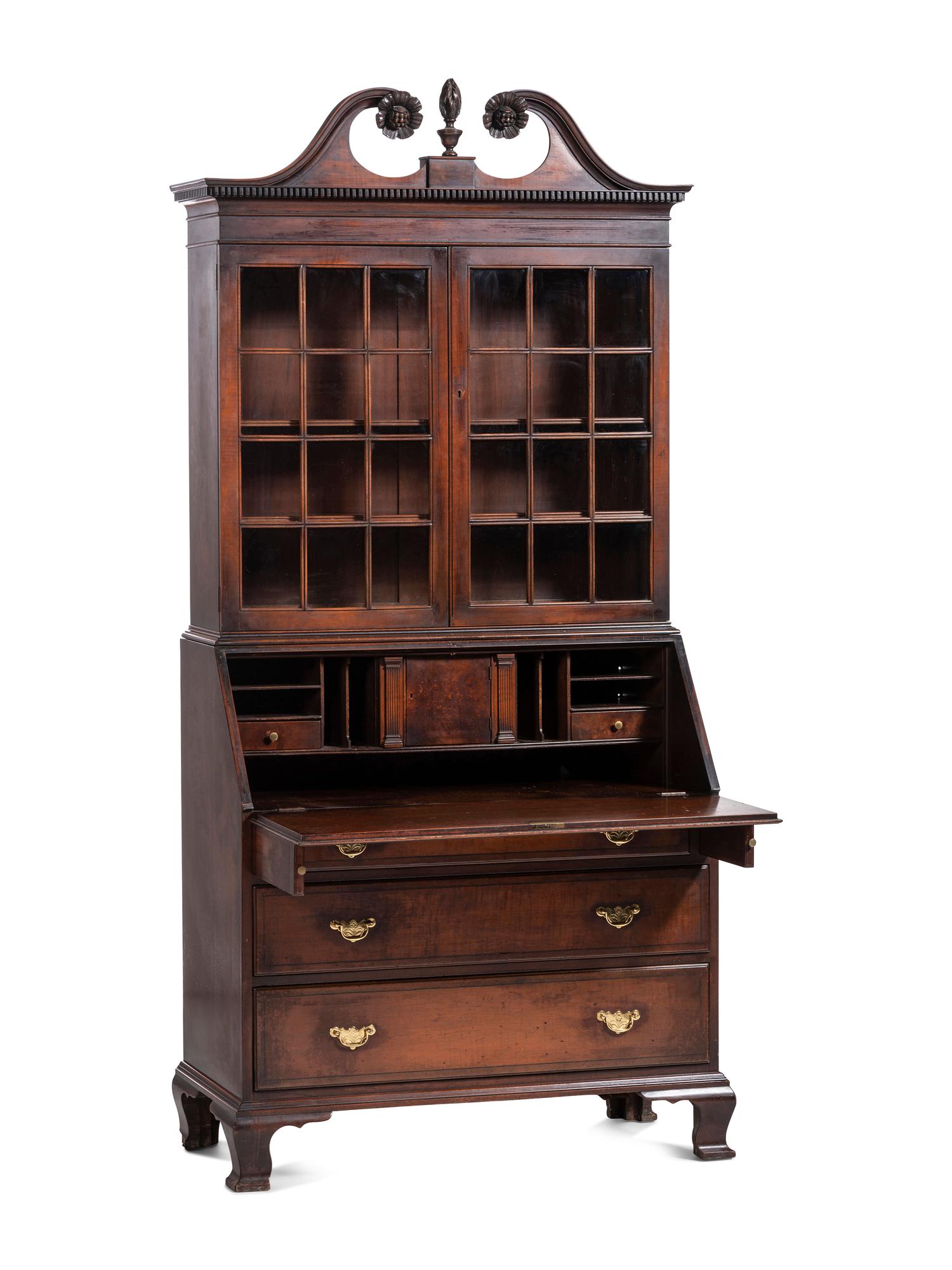 A Federal Style Mahogany Secretary Bookcase