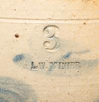 Two Three-Gallon Cobalt Decorated Stoneware Vessels