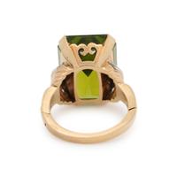 PERIDOT AND DIAMOND RING