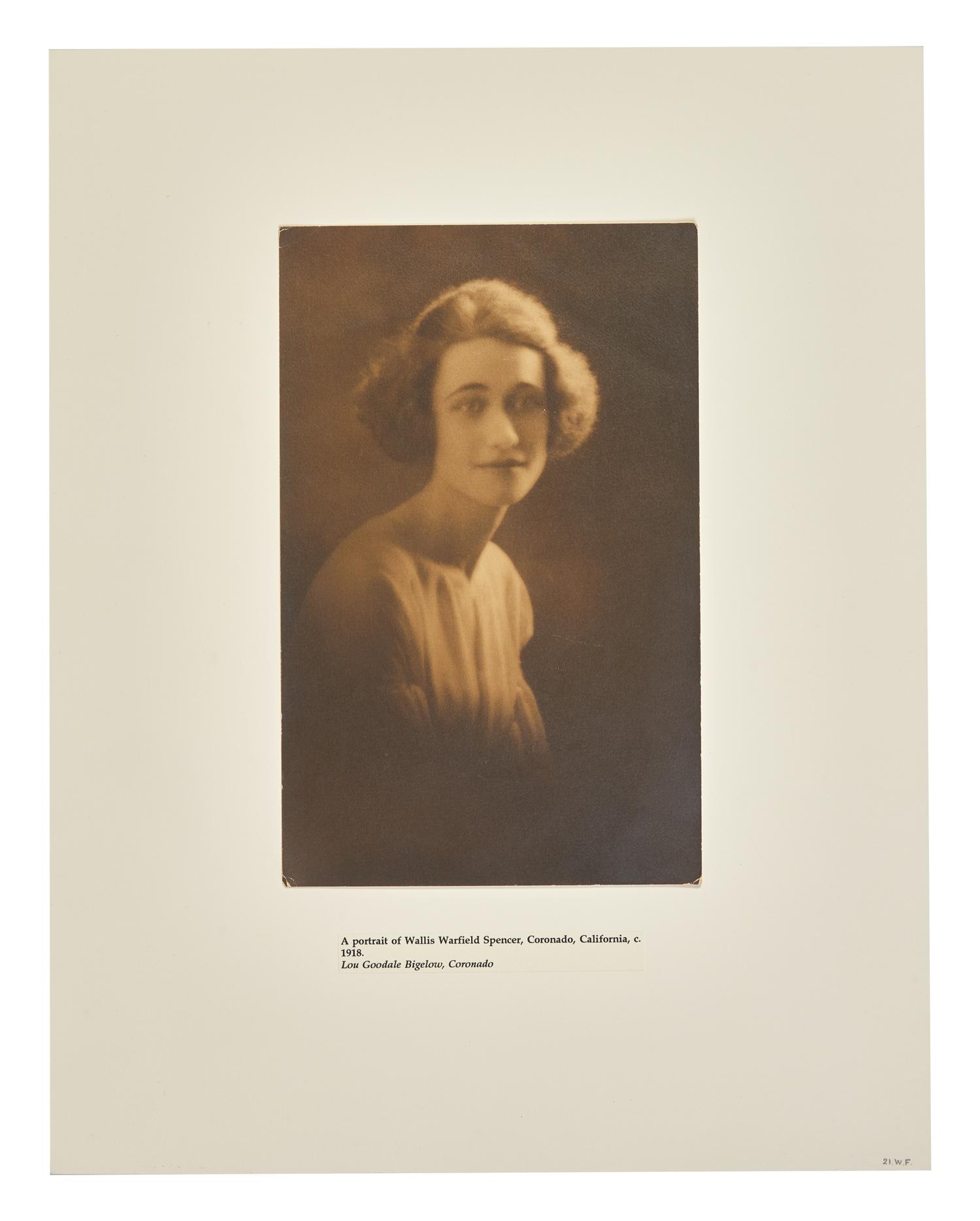 Four Works: Portrait of The Duchess of Windsor, New York , circa 1955; together with Three Portraits of Wallis Warfield Spencer , circa 1918 (4)