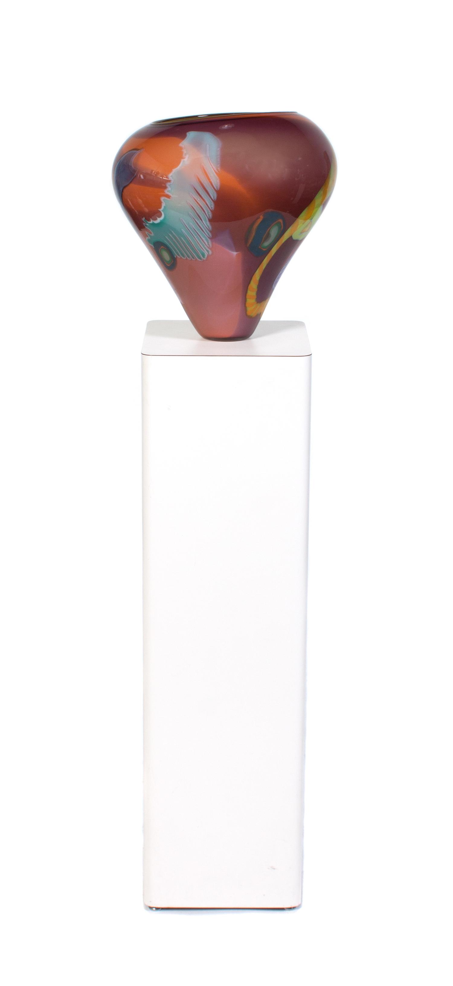 An Art Glass Vessel Height 13 1/2 inches. — WES HUNTING