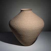 Richard Zane Smith (Wyandotte, b. 1955) — Corrugated Pottery Jar, 1986