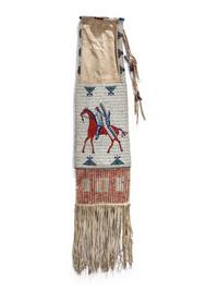 Cheyenne River Sioux Pictorial Tobacco Bag