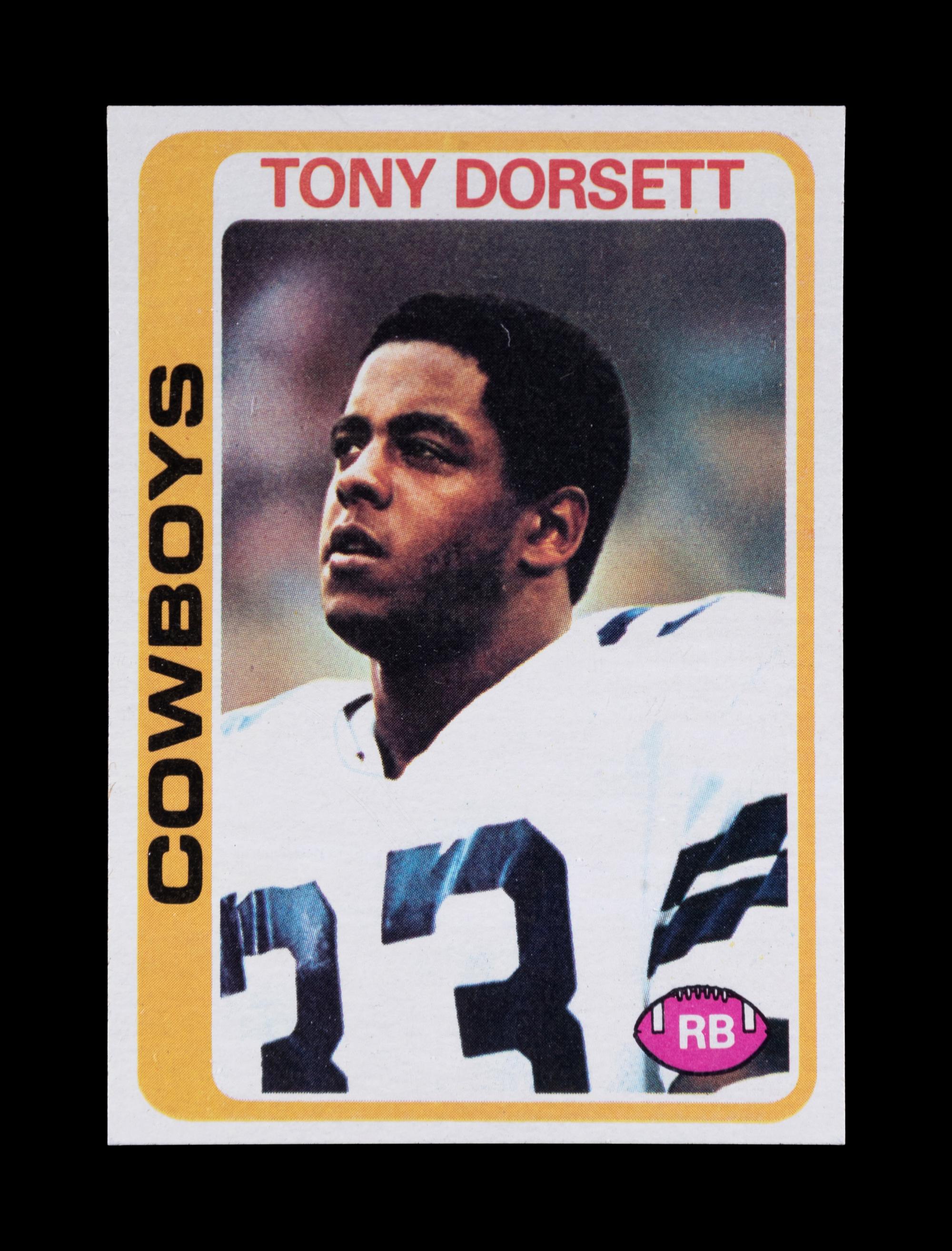 A Group of Six Topps Football Hall of Fame Rookie Cards (Including Tony Dorsett, John Elway, Dan Marino, Art Monk, Lawrence Taylor)