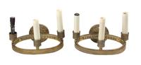 A Pair of Bronze Three-Light Sconces — 20TH CENTURY