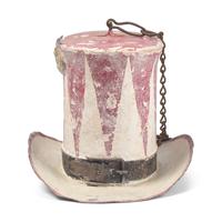 A Painted Wood and Tinware Hatter's Trade Sign