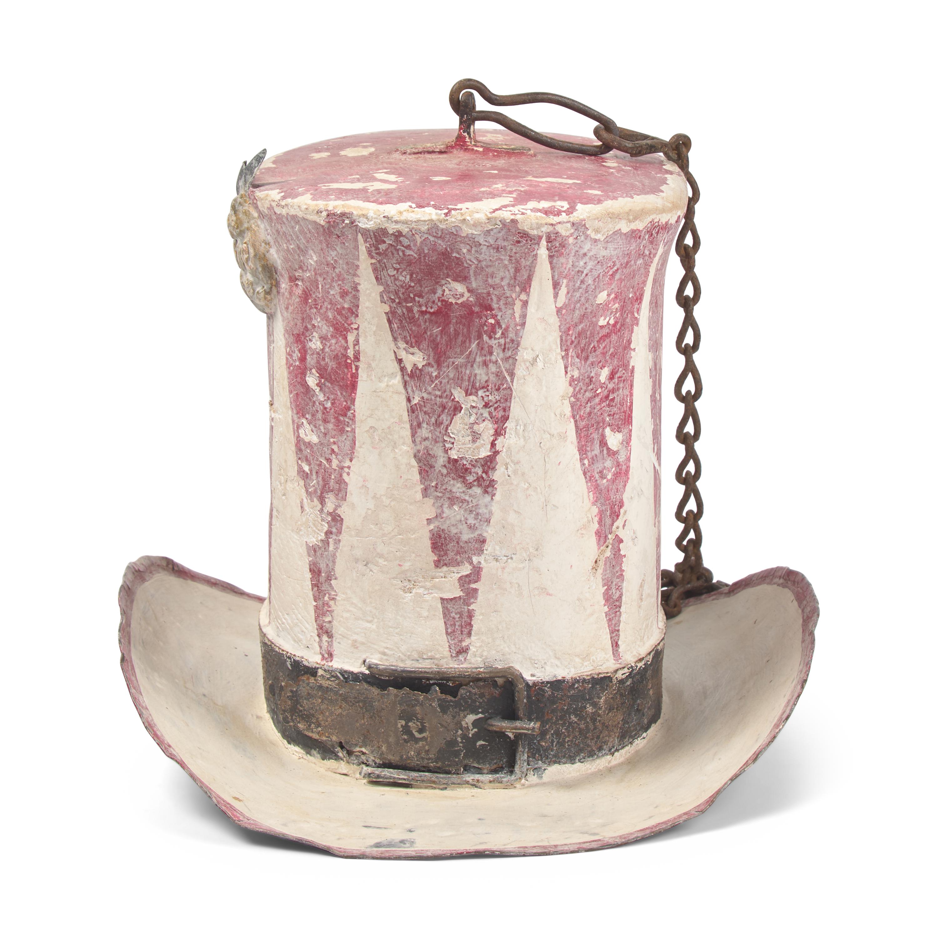 A Painted Wood and Tinware Hatter's Trade Sign