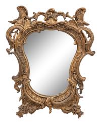 A Rococo Style Giltwood Mirror