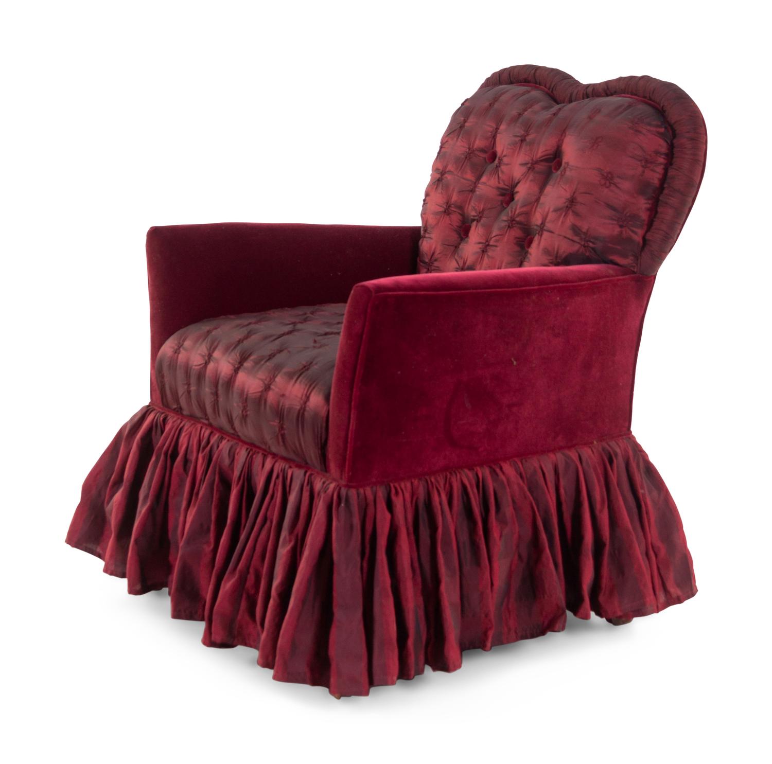 A Victorian Upholstered Slipper Chair