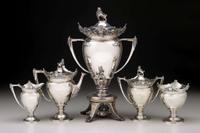 Fine five piece sterling silver tea service gorham corporation, providence, ri, 1869