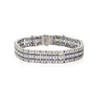 DIAMOND AND SYNTHETIC SAPPHIRE BRACELET