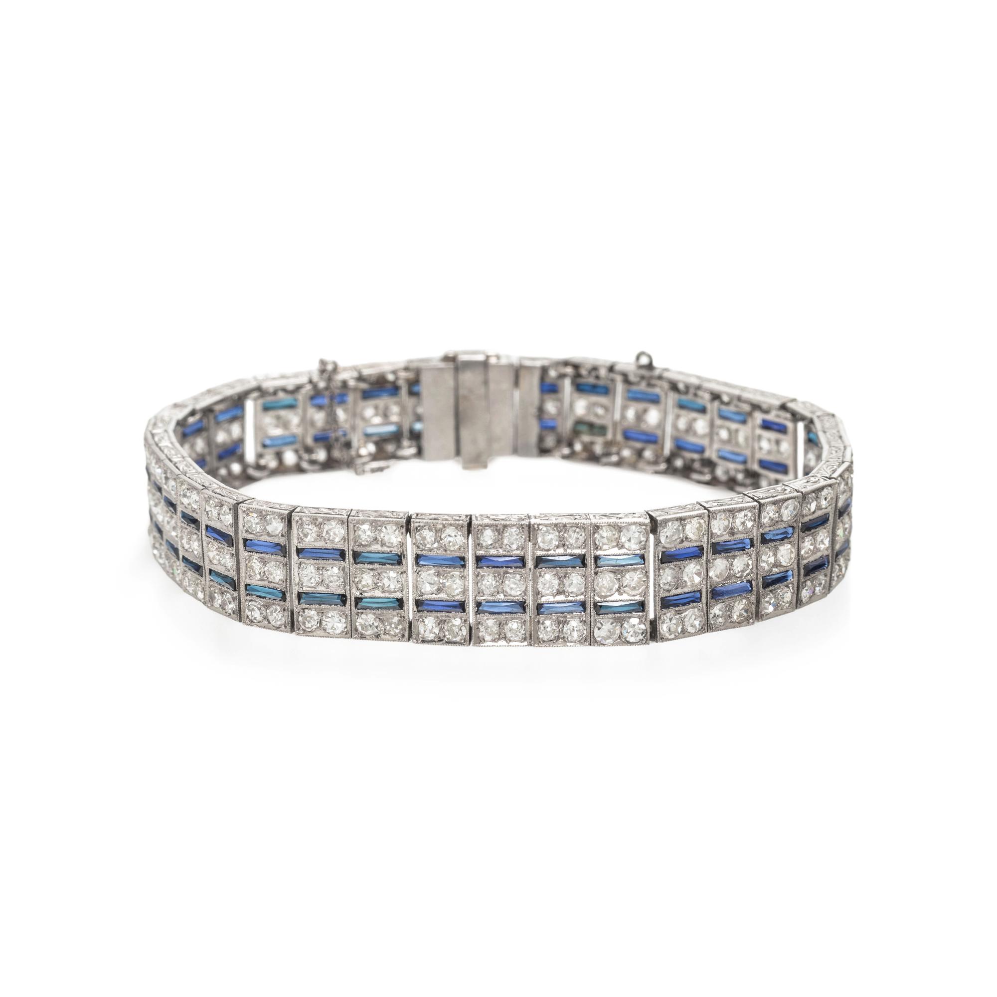 DIAMOND AND SYNTHETIC SAPPHIRE BRACELET