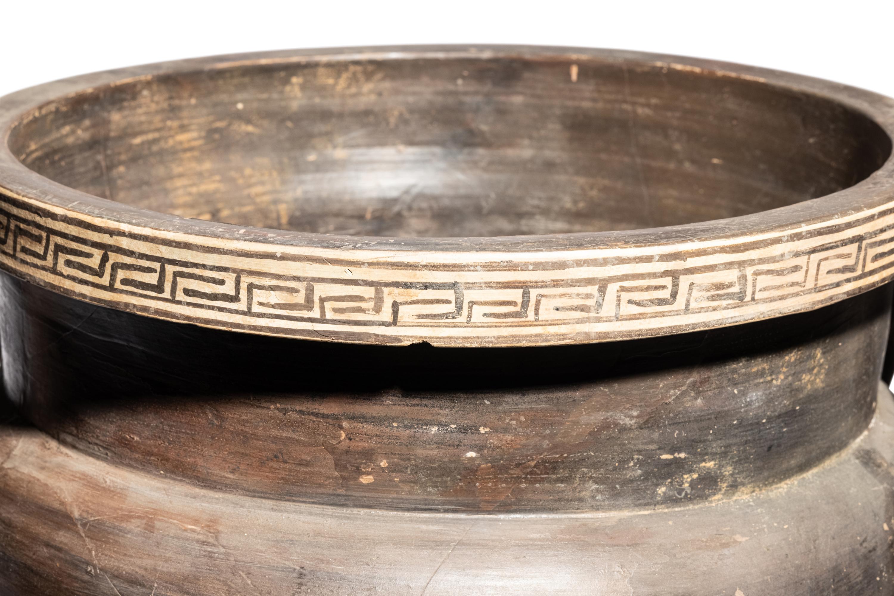 A Lucanian Black-Glazed Column Krater
