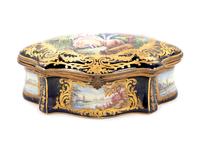 A Sevres Style Porcelain Table Casket