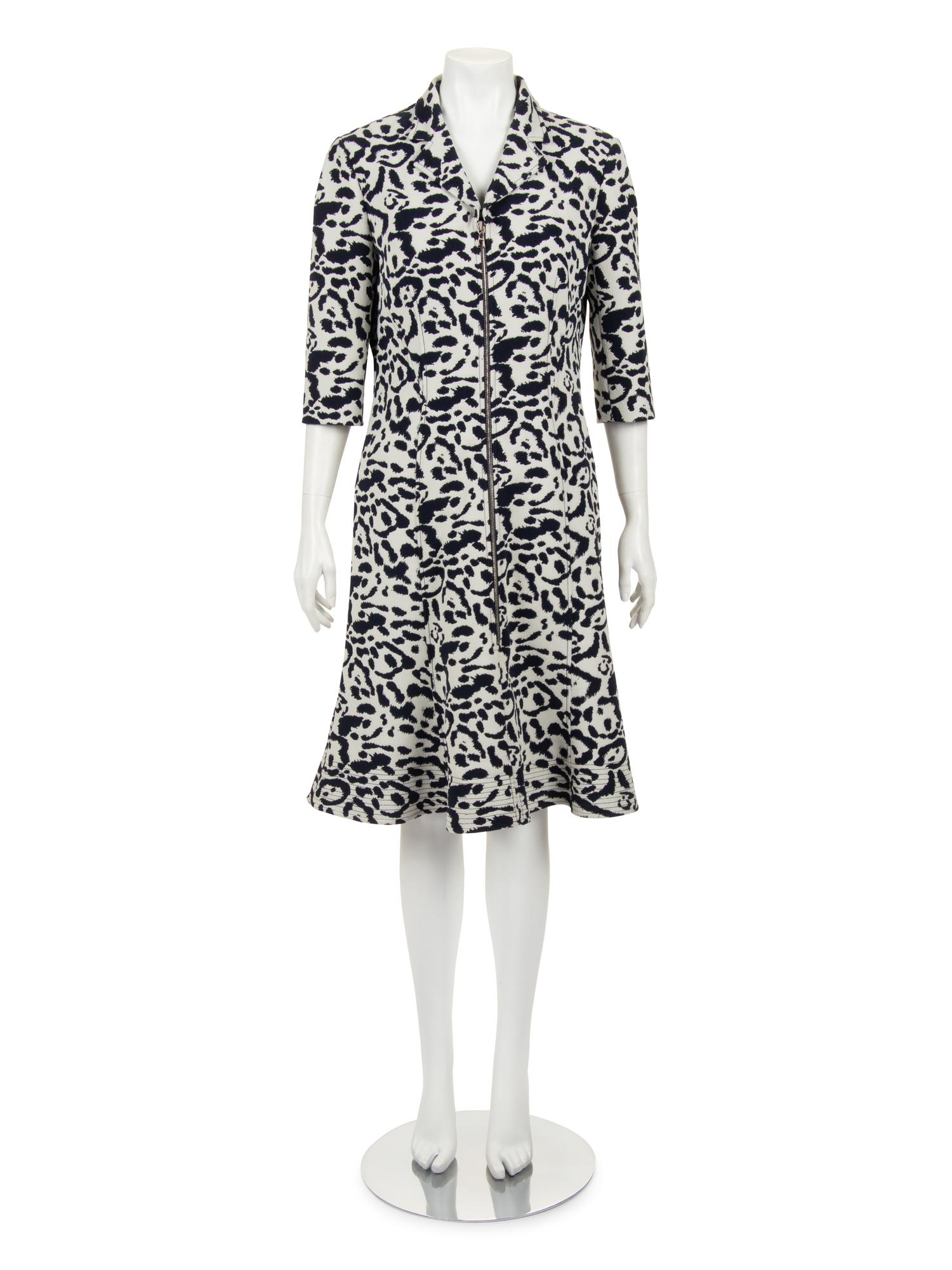 Christian Dior Animal Patterned Zip Front Dress, Pre-Fall 2016