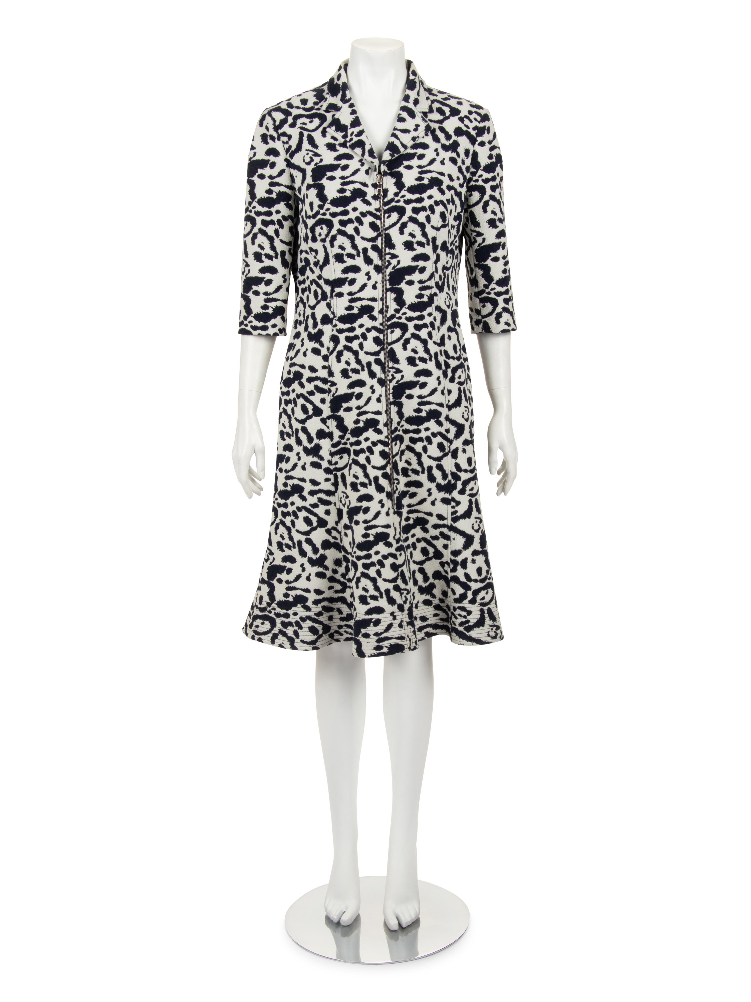 Christian Dior Animal Patterned Zip Front Dress, Pre-Fall 2016