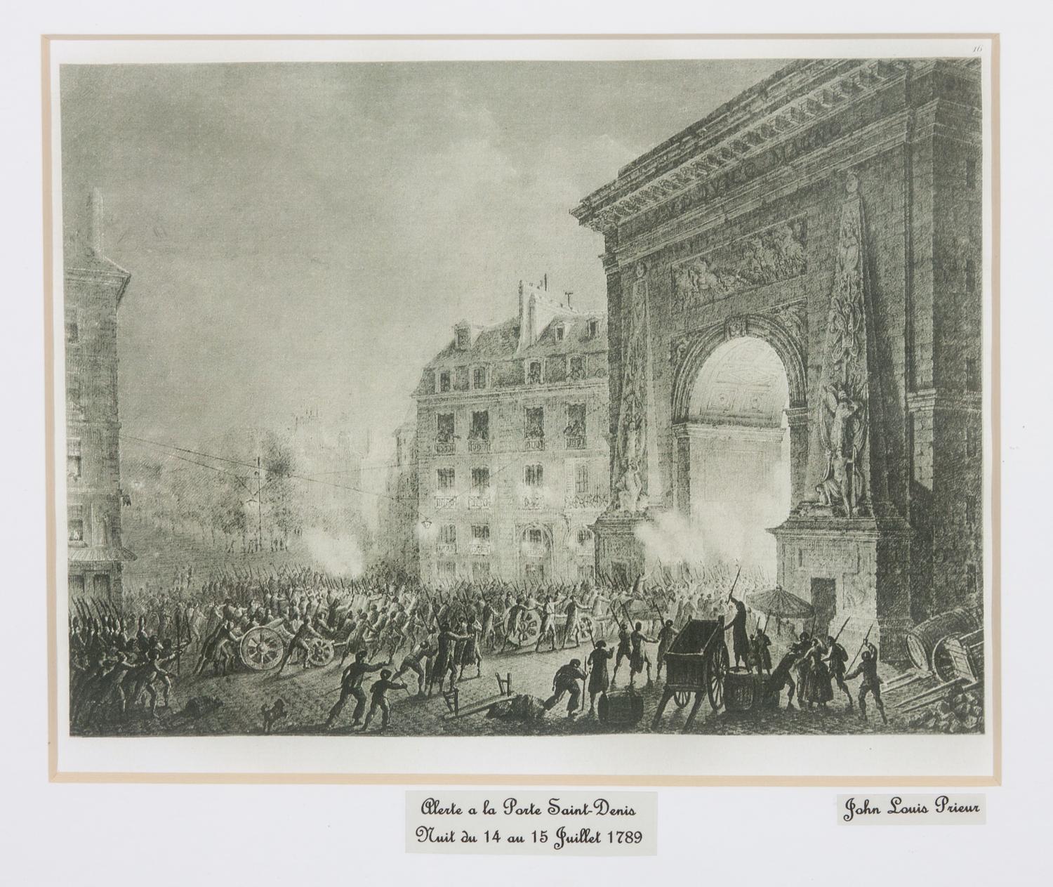 Jean Louis Prieur, (French, 1759-1795), Six works depicting French historical scenes.