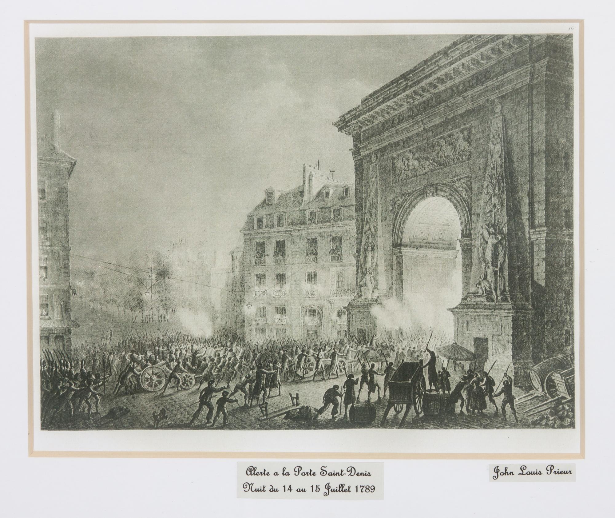 Jean Louis Prieur, (French, 1759-1795), Six works depicting French historical scenes.