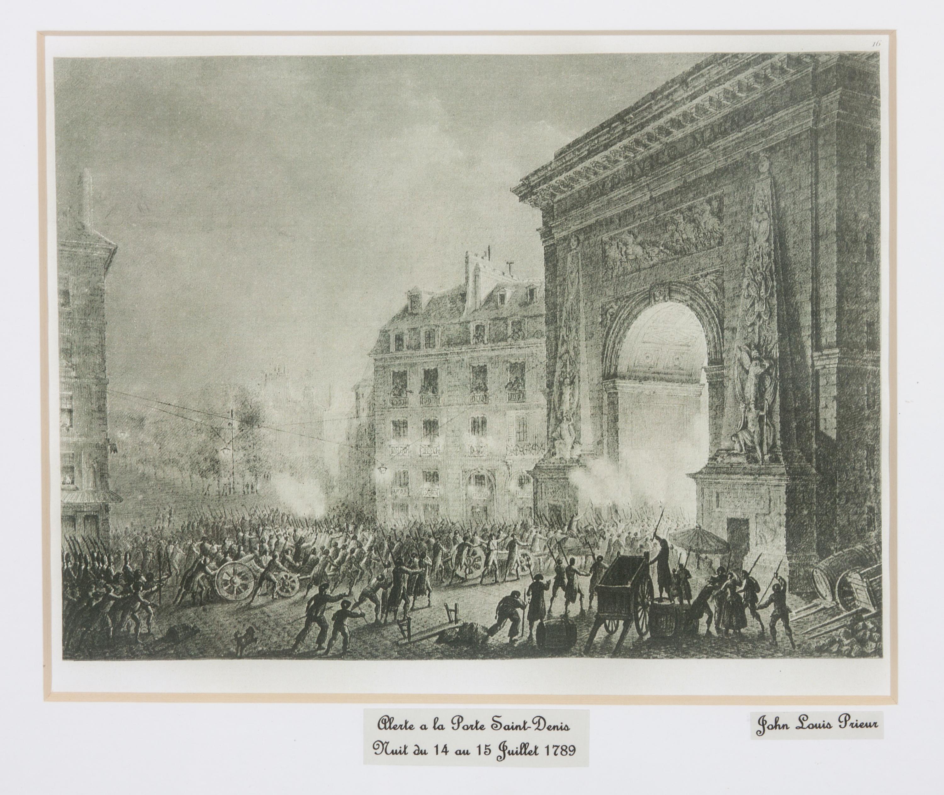 Jean Louis Prieur, (French, 1759-1795), Six works depicting French historical scenes.