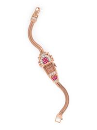 RETRO, 14K ROSE GOLD, DIAMOND AND RUBY WRISTWATCH
