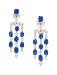 Oscar Heyman & Brothers, Sapphire and Diamond Earclips