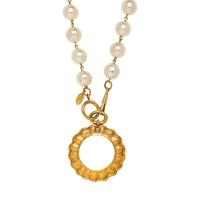 Chanel, Gripoix Pearl & Magnifying Glass Pendant Necklace