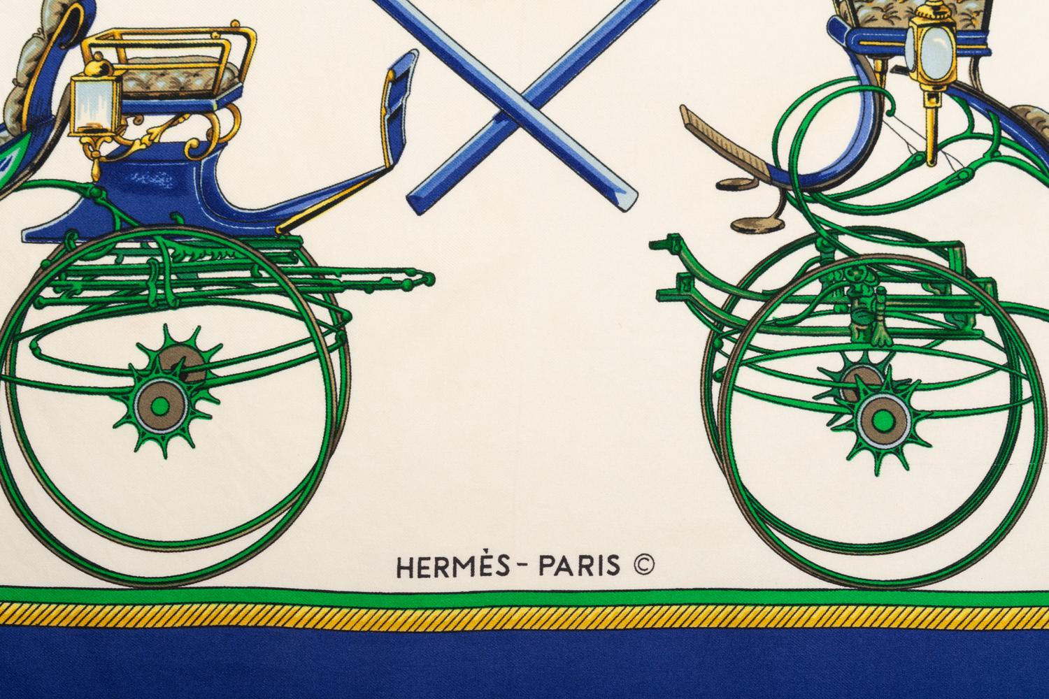 Three Hermès 90cm Silk Scarves