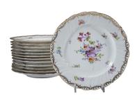 Thirteen Dresden (Richard Klemm) Porcelain Plates