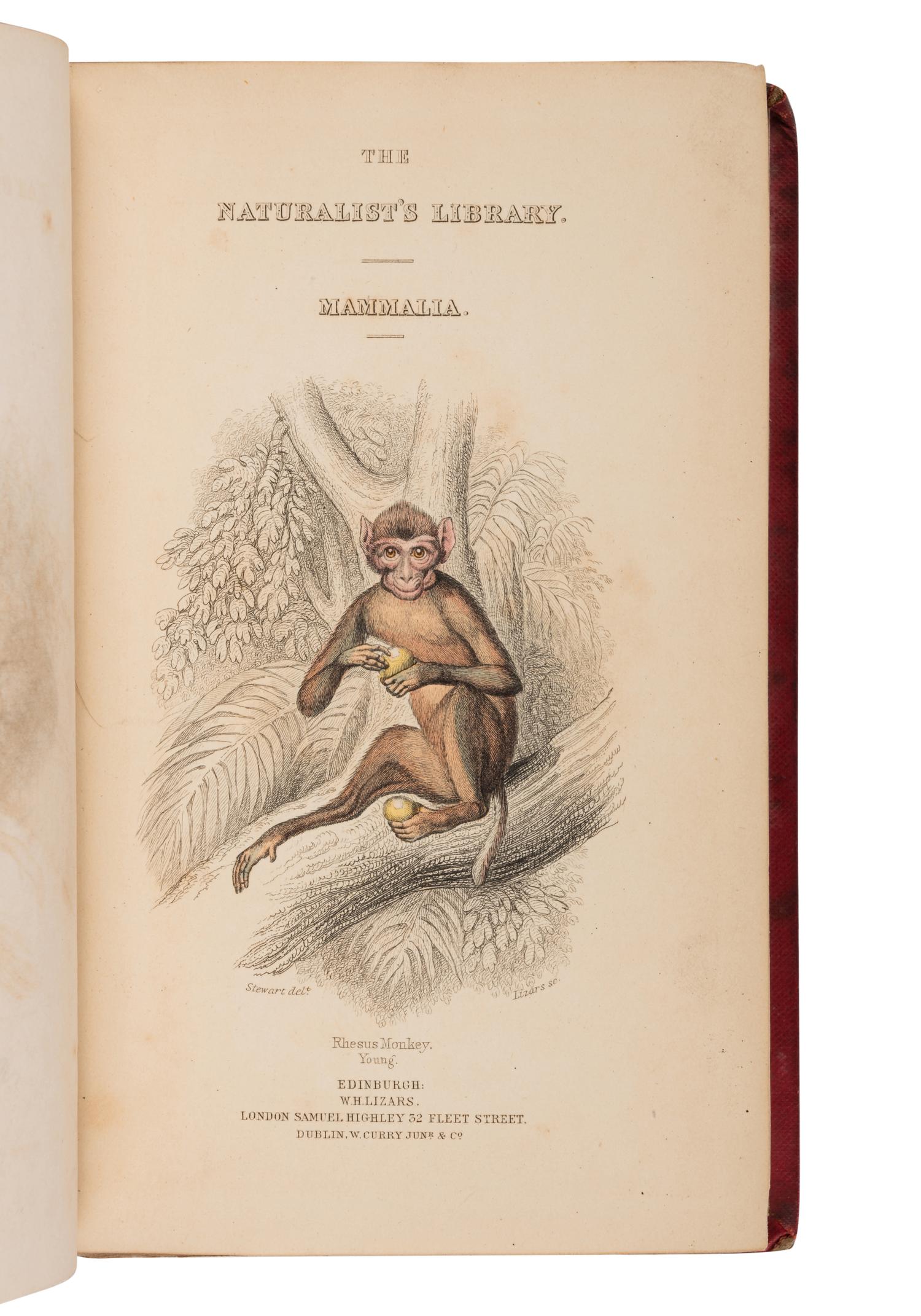 JARDINE, William. (1800-1874). The Naturalist's Library . Edinburgh: W.H. Lizars; London: Chatto & Windus; Henry G. Bohn, 1833-1843.