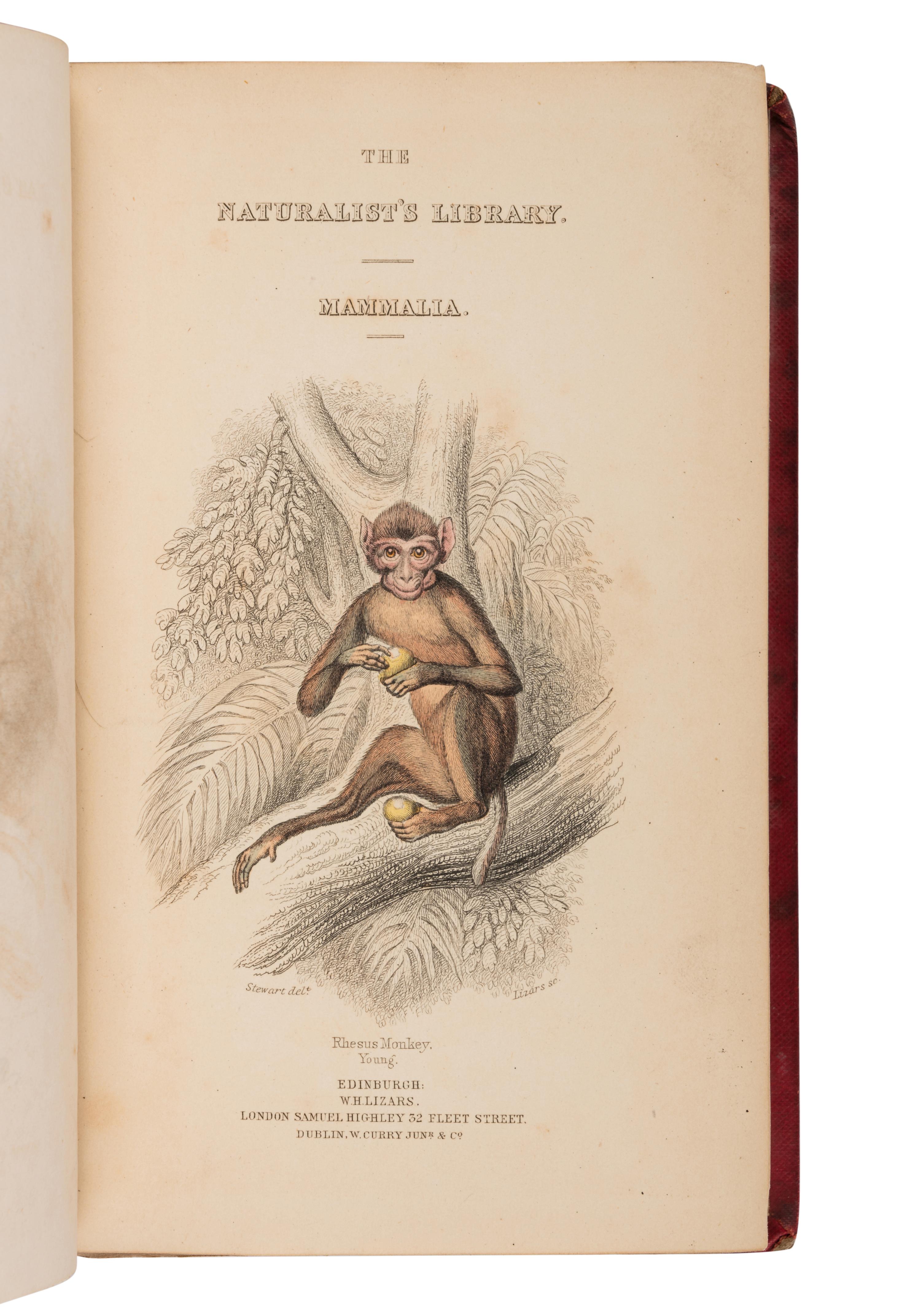JARDINE, William. (1800-1874). The Naturalist's Library . Edinburgh: W.H. Lizars; London: Chatto & Windus; Henry G. Bohn, 1833-1843.