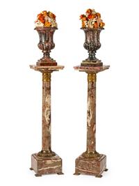 A Pair of Continental Marble Urns