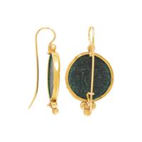 YELLOW GOLD AND COIN EARRINGS