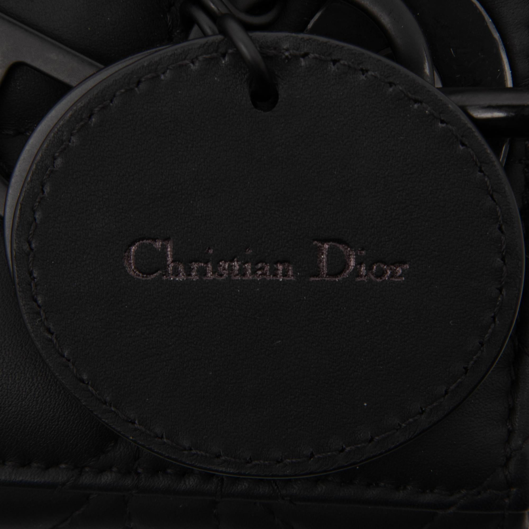 CHRISTIAN DIOR, MATTE ALL-BLACK SMALL LADY DIOR
