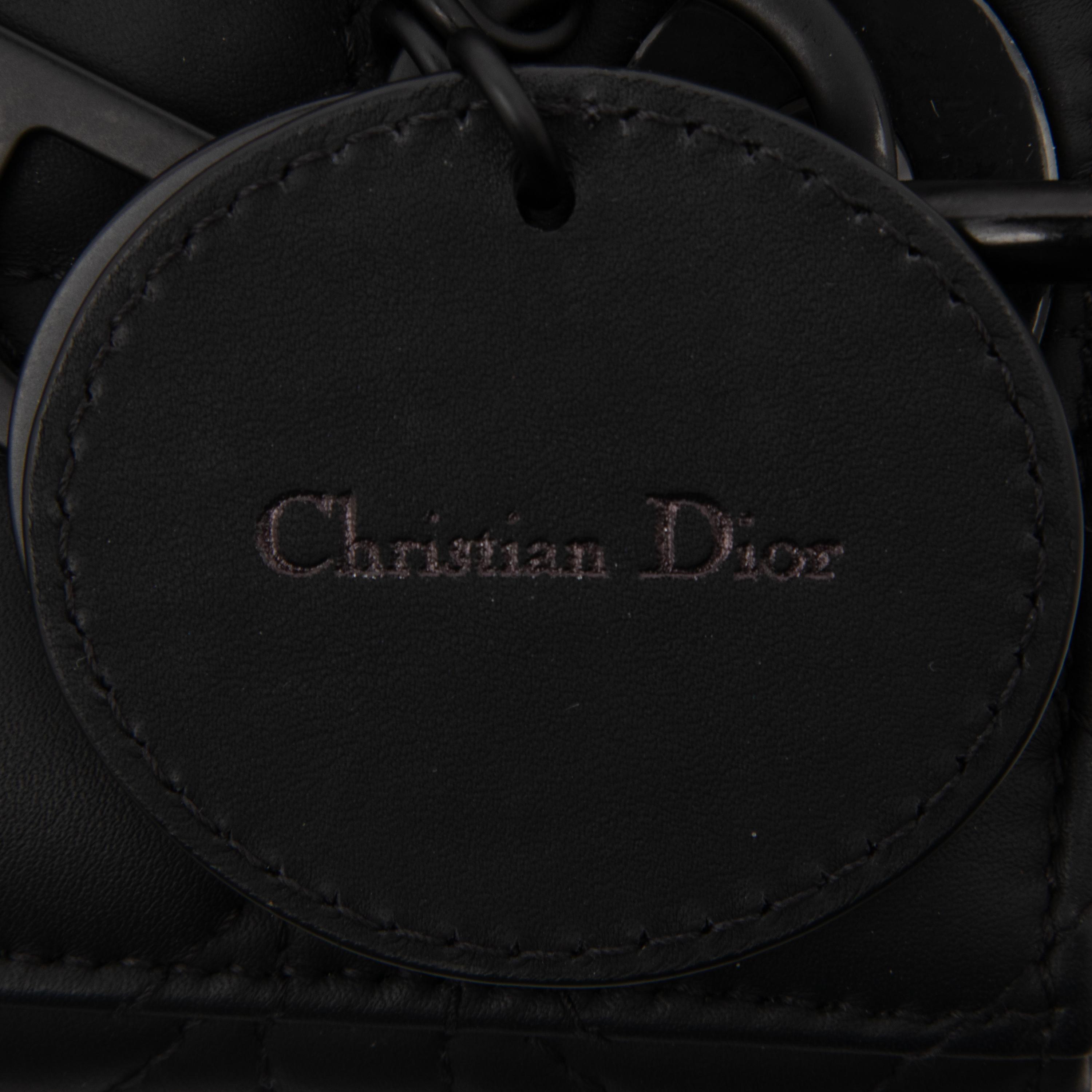 CHRISTIAN DIOR, MATTE ALL-BLACK SMALL LADY DIOR