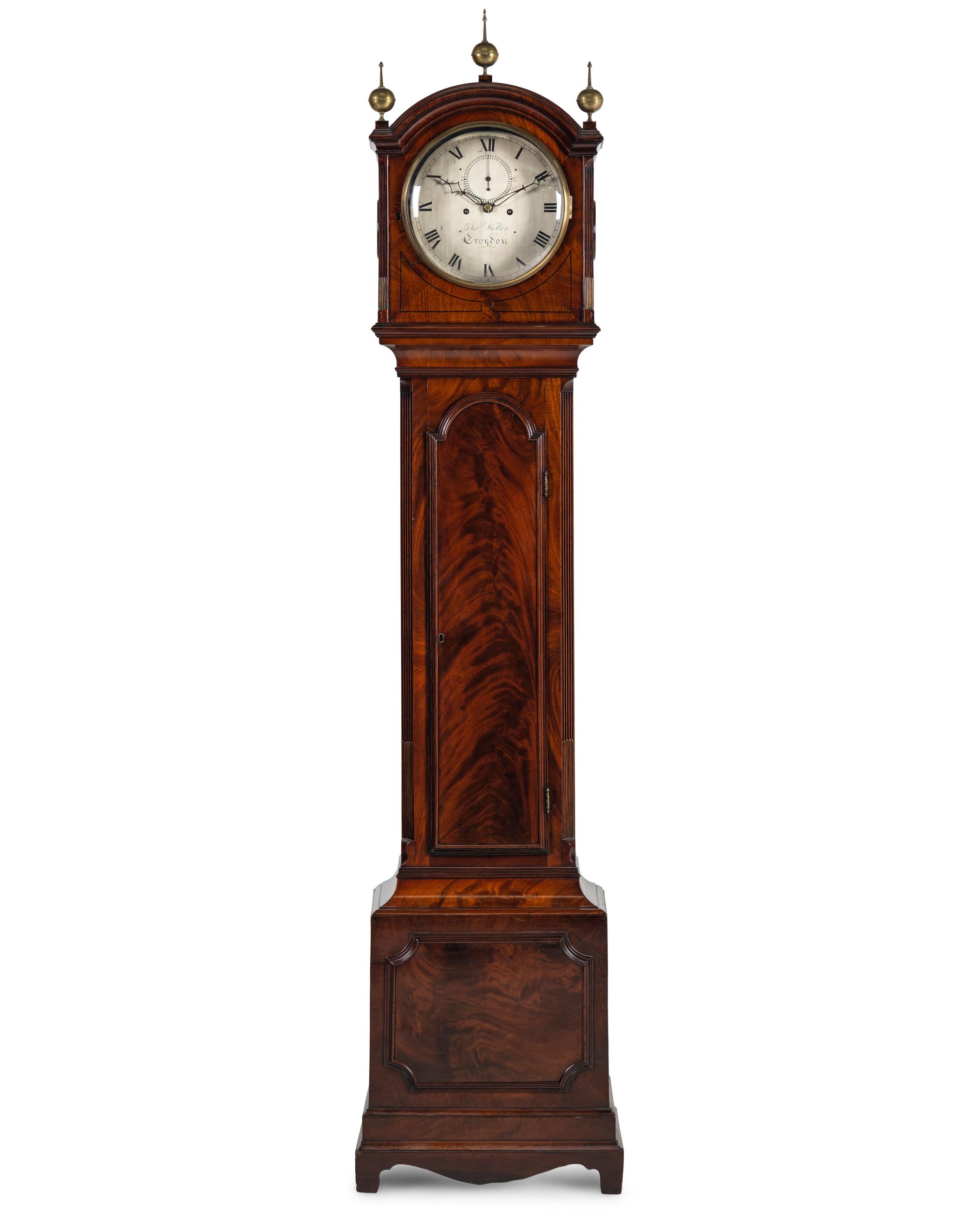 A Regency Mahogany Longcase Clock