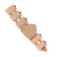 ANTIQUE, DIAMOND, MULTIGEM AND POLYCHROME ENAMEL BRACELET