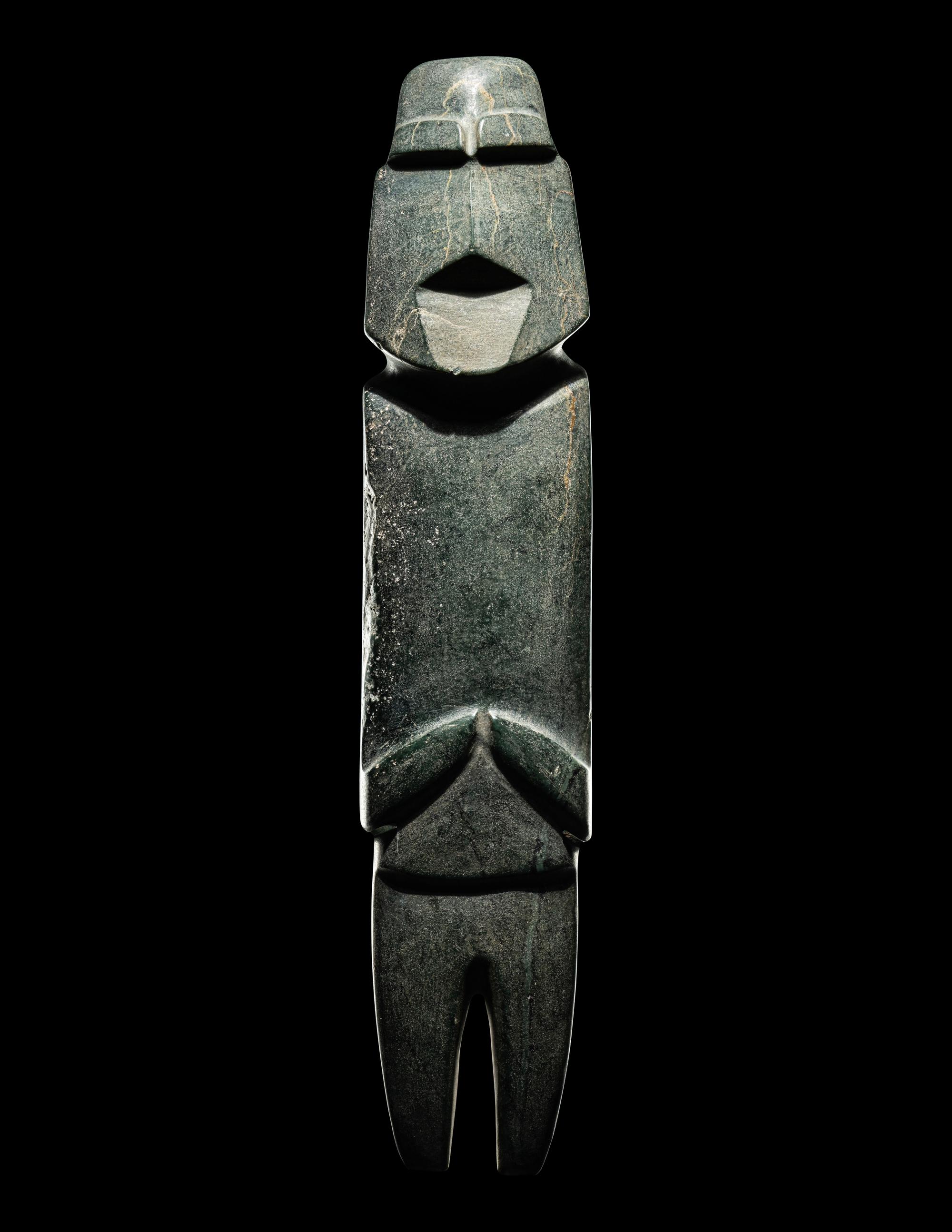 A Mezcala Serpentine Standing Figure