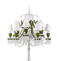 A Pair of Baccarat Zénith Cut Glass Twelve-Light Torchères