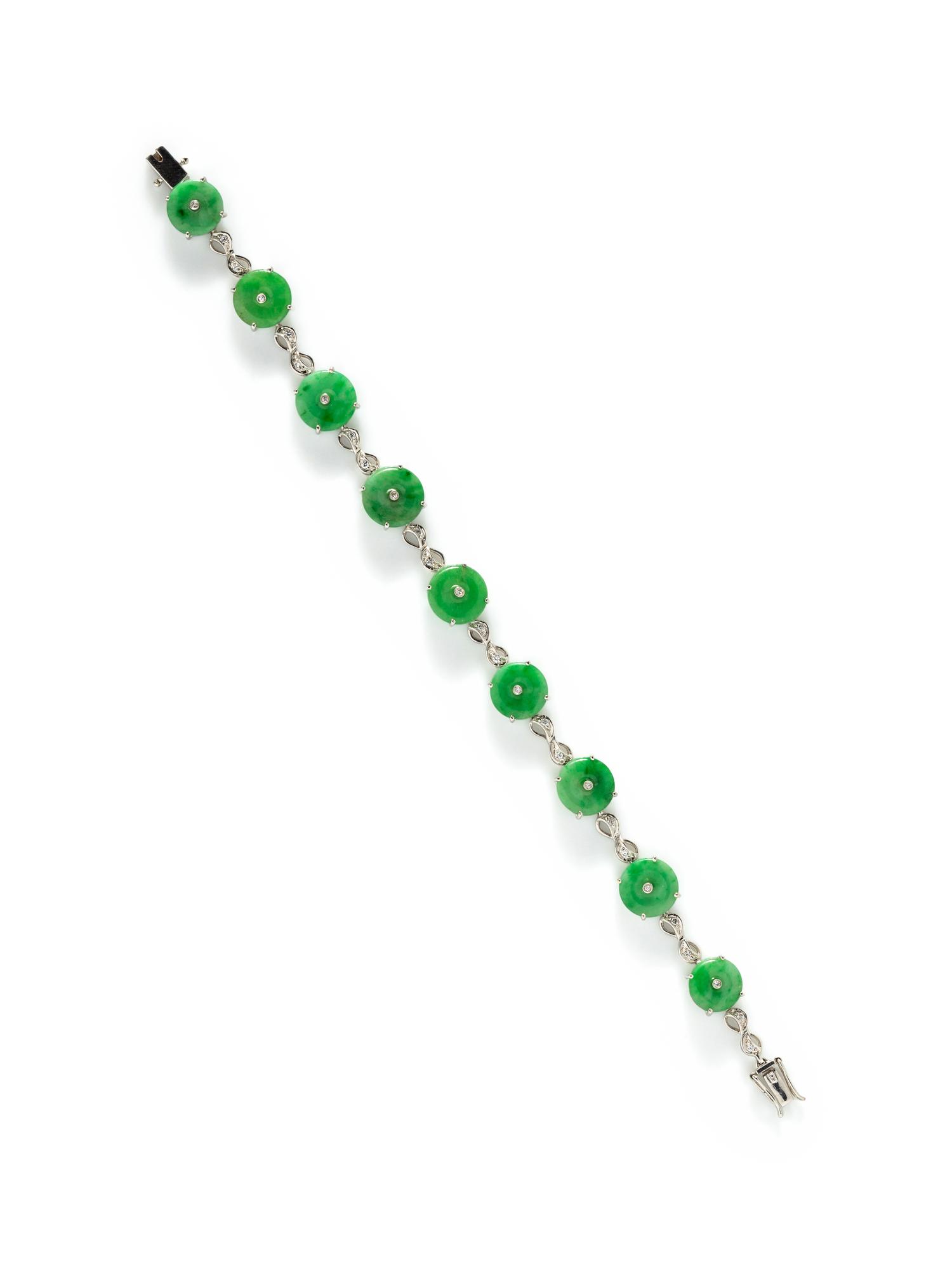 JADE AND DIAMOND BRACELET