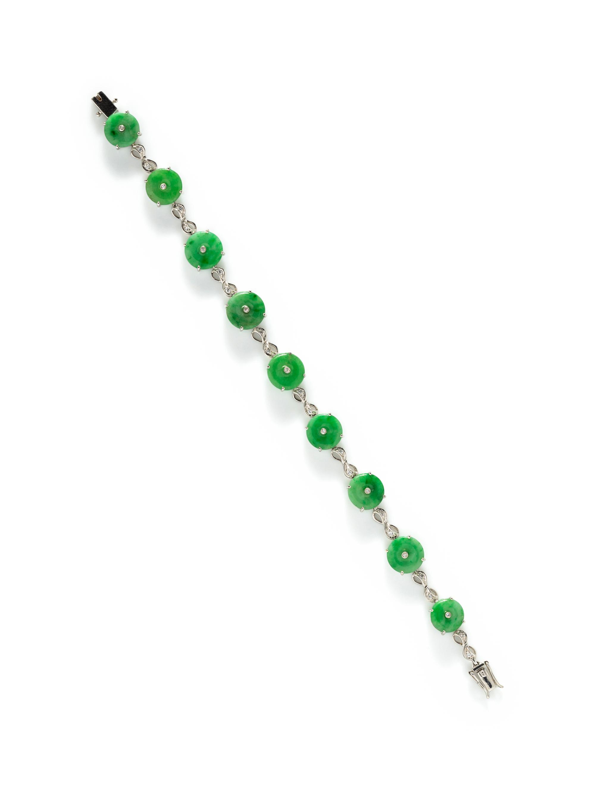 JADE AND DIAMOND BRACELET