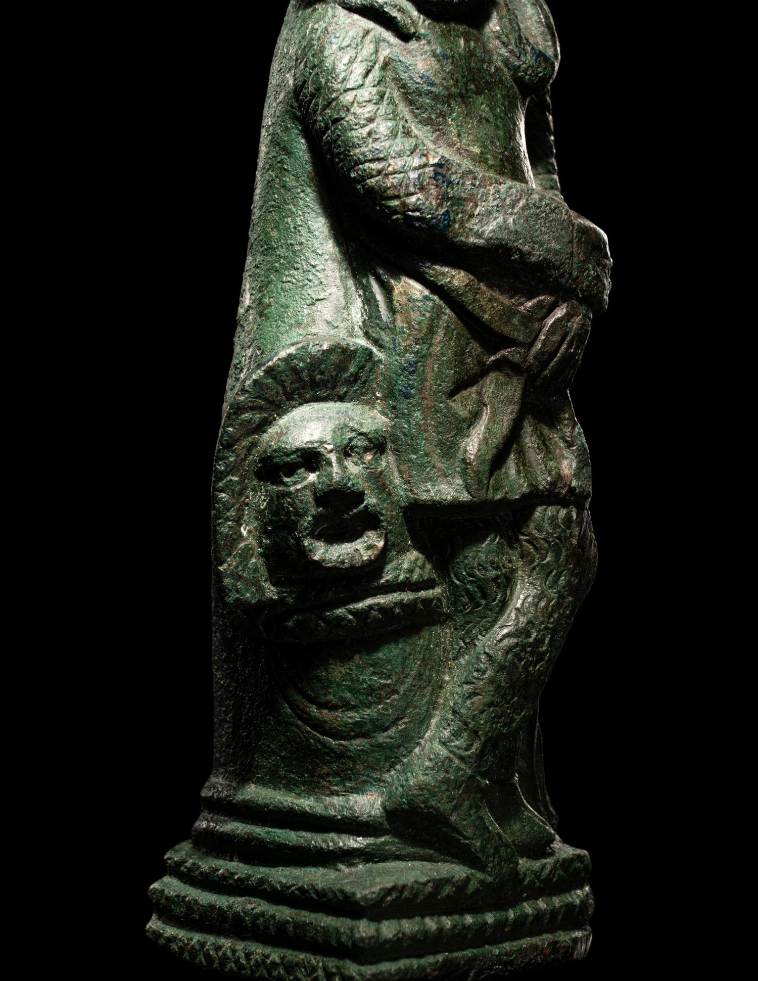 A Roman Bronze Figure of an Actor