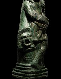 A Roman Bronze Figure of an Actor