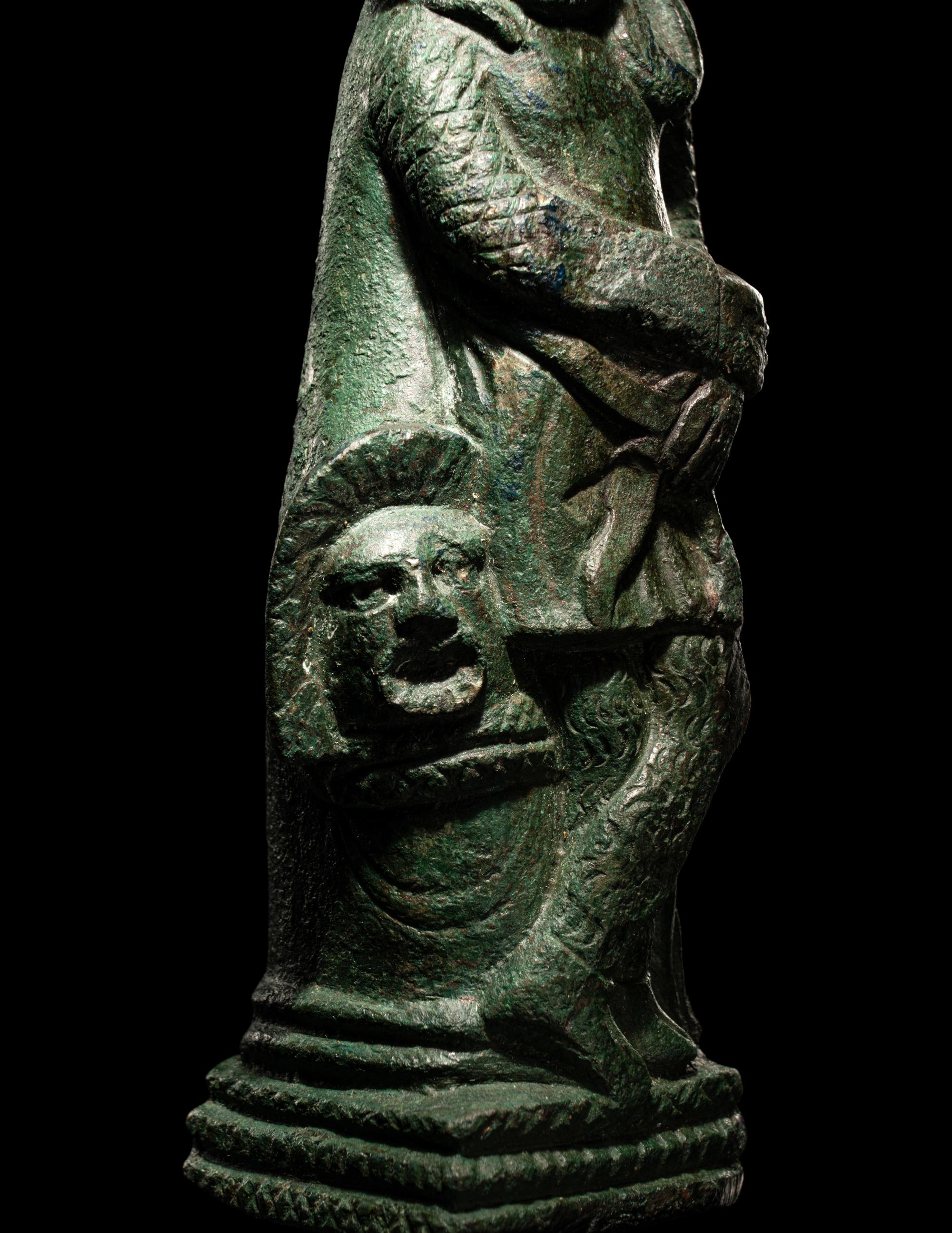 A Roman Bronze Figure of an Actor